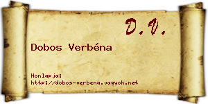 Dobos Verbéna névjegykártya